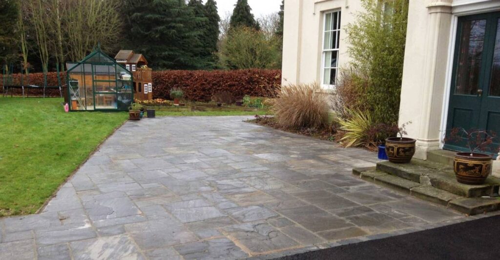 A professional patio installation in Llanelli by Affordable Driveways and Patios