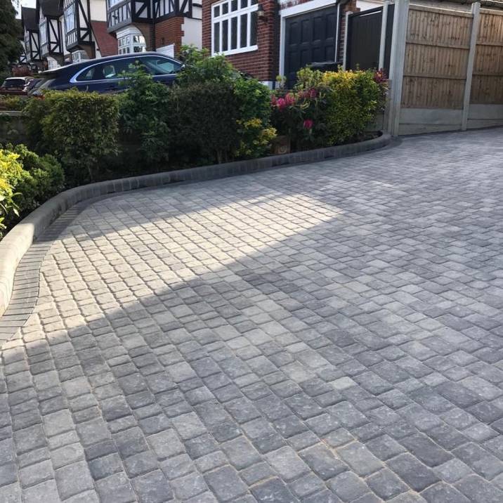 A stylish block paving driveway in Llanelli installed by Affordable Driveways and Patios